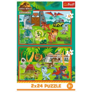 PUZZLE TREFL 2X70 JURASSIC WORLD UNIVERSUL JURASSIC PARK - Img 4