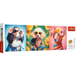 PUZZLE TREFL 500 PANORAMA SAPTAMANA MODEI CATEILOR - Img 1