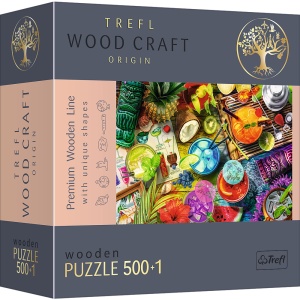 PUZZLE TREFL DIN LEMN 500+1 PIESE COCKTAILURILE COLORATE - Img 1