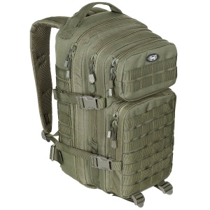 Rucsac modular Assault, 30 litri, multiple buzunare, compatibil sistem hidratare, verde MFH - Img 1