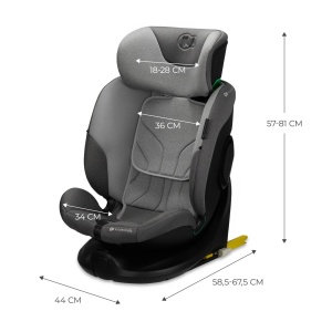 SCAUN AUTO KINDERKRAFT I-FIX, I-SIZE 40-150 CM, COOL GREY - Img 2