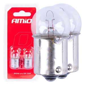 Set 2 becuri cu halogen, soclu R10W, BA15s, alimentare 12V - Img 1