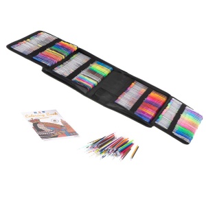 Set 242 piese, Pixuri cu gel multicolor + Rezerve + Carte de colorat + Penar - Img 2