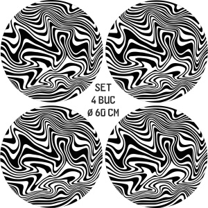 Set 4 Folii Imprimate Outdoor cu EcoSolvent, autoadezive, pentru decorarea jantelor auto, dimetru 60 cm, model FJT-09 - Img 4