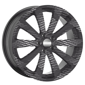 Set 4 Folii Imprimate Outdoor cu EcoSolvent, autoadezive, pentru decorarea jantelor auto, dimetru 60 cm, model FJT-23 - Img 3