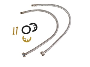 Set chiuveta bucatarie pentru masca cuva dreapta 80x50 cm baterie tija scurta si sifon de scurgere fara preaplin - Img 5