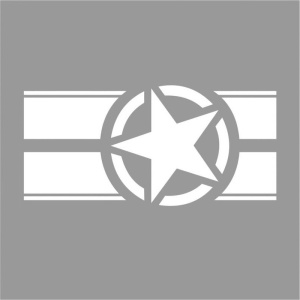 Sticker autoadeziv pentru vehicule Off Road, model "Army Star", dimensiune 90 x 43 cm, culoare Alba - Img 2