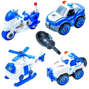 Vehicule politie, demontabile, 4 buc/set - Img 1