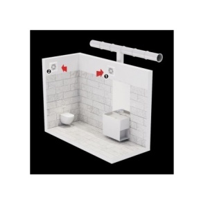 Ventilator baie 100WP, Versiune cu snur on/off, Debit 100mc/h, Diametru Ø100mm,158 X 158 mm - Img 3