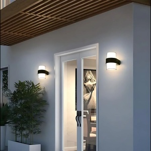 Aplica LED Exterior MIRA, 2 Surse de lumina, Lumina Calda, Negru - Img 1