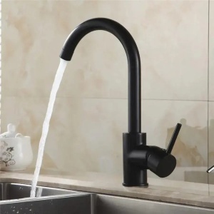 Baterie Bucatarie, Inox SUS304, Negru, HS/LY008 - Img 3