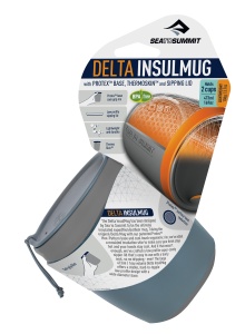 Cana 473 ml cu capac Sea To summit Delta InsulMug, leak proof, gri - Img 2