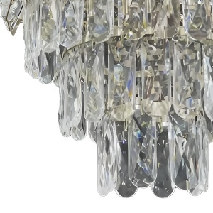 Candelabru Cristal WINDSOR Petito 3xE27, Diametru 30cm, Crom Lucios, Inaltime Reglabila - Img 2