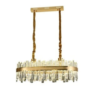 Candelabru LED Achim cu Telecomanda, 200W, Diametru 80cm, Auriu, Dimabil - Img 2