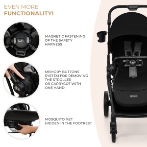 CARUCIOR KINDERKRAFT YOXI 3IN1 (MINK PRO) PURE BLACK - Img 3