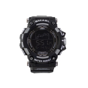 Ceas Militar pentru barbati, SMAEL, impermeabil, afisaj LED, culoare Negru - Img 6