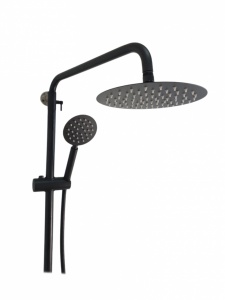 Coloana de dus Mixxus SUS-009-J NEGRU, 120 cm baterie si para, monocomanda, furtun flexibil - Img 2