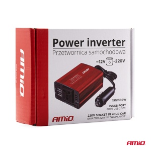 Convertor de tensiune 12V -> 230V, 150W/300W, 2 x USB 5V - Img 6