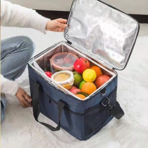 Geanta termoizolanta pentru picnic sau plaja, capacitate 16l, culoare Albastra - Img 1