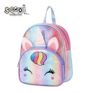 Ghiozdan gradinita GLITTER UNICORN, 25x32x11 cm - S-COOL - Img 1