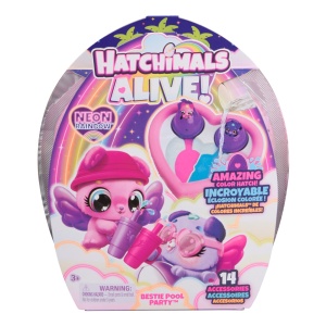 HATCHIMALS ALIVE NEON RAINBOW SET PETRECERE LA PISCINA - Img 1