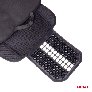 Husa scaun auto cu bile de masaj, suport lombar si tetiera, dimensiuni 131 x 46 cm, culoare Neagra - Img 5