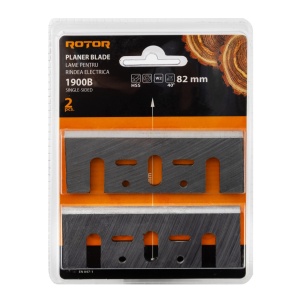Lama pentru rindea electrica 82 mm, set 2 bucati ROTOR - Img 2
