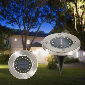 Lampa Solara estetica exterioara de gradina, cu 16 LED-uri, cu suport scurt - Img 1