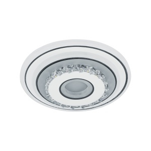 Lustra LED cu cristal MITA 28W, Diametru 20cm, Rotunda, lumina Rece/Calda/Neutra, Alb - Img 2