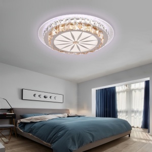 Lustra LED cu telecomanda DAVIDE RGB 70W, lumina Albastra/Rece/Calda, Dimabila, Alb - Img 2