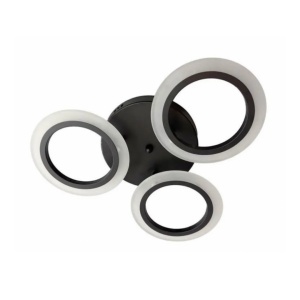 Lustra LED MARA 28W, 3 Cercuri, lumina Rece/Calda/Neutra, Negru - Img 2