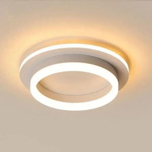Lustra LED MODERNA 24W, Diametru 20cm, Rotunda, lumina Rece/Calda/Neutra, Alb - Img 2