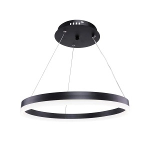 Lustra LED suspendata cu telecomanda ANINA 33W, 1 Cerc, lumina Rece/Calda/Neutra, Dimabila, Negru, Inaltime Reglabila - Img 2