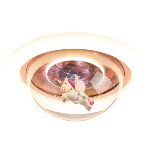 Lustra LED UNICORN, 104W, lumina Rece/Calda/Neutra, Roz - Img 3