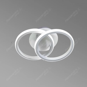 Lustra LED VERTEX CIRCULA 24W, 2 Cercuri, lumina Rece/Calda/Neutra, Alb - Img 3