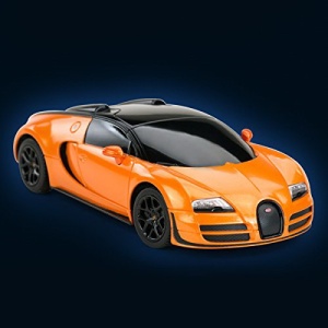 MASINA CU TELECOMANDA BUGATTI GRAND SPORT VITESSE PORTOCALIU CU SCARA 1 LA 24 - Img 4