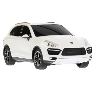 MASINA CU TELECOMANDA PORSCHE CAYENNE TURBO ALB CU SCARA 1 LA 24 - Img 4