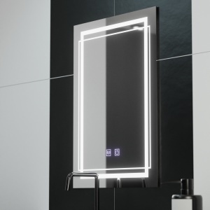 Oglinda LED Rectangulara, 50x70cm, Koven Touch, Sistem Dezaburire,Dimabila - Img 1