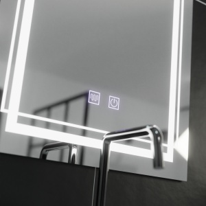 Oglinda LED Rectangulara, 50x70cm, Koven Touch, Sistem Dezaburire,Dimabila - Img 2