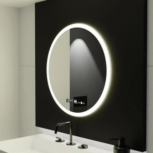 Oglinda LED Rotunda, 70cm, Elysee MotionGlow Marcello, Sistem Dezaburire, Ceas & Termometru, Dimabila - Img 3