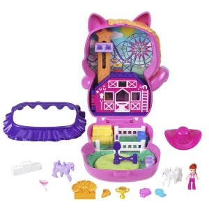 POLLY POCKET SET GENTUTA ANIMALUT PONEI LA RODEO CU ACCESORII - Img 4