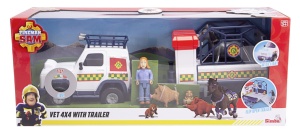 POMPIERUL SAM VEHICUL SALVARE ANIMALE CU FIGURINE SI REMORCA - Img 1