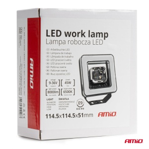 Proiector LED cu Angel Eye model AWL57, pozitie, semnalizare, faza lunga/scurta, pentru Off-Road, ATV, SSV, putere 45W, 8000lm, tensiune 9-36V, dimensiuni 114,5 x 114,5 x 51 mm - Img 11
