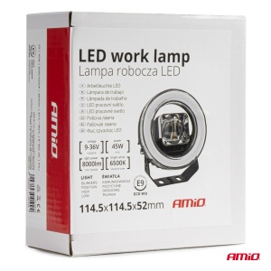 Proiector LED cu Angel Eye model AWL58, pozitie, semnalizare, faza lunga/scurta, pentru Off-Road, ATV, SSV, putere 45W, 8000lm, tensiune 9-36V, dimensiuni 114,5 x 114,5 x 52 mm - Img 11