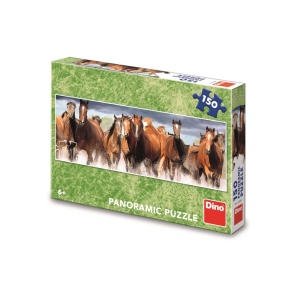 Puzzle 150 piese, panoramic, Cai - DINO TOYS - Img 1