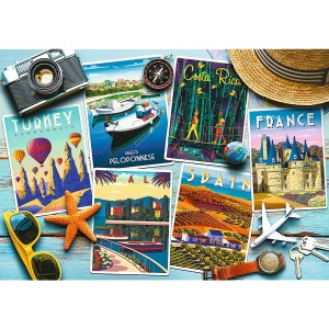 PUZZLE TREFL 1000 CARTI POSTALE - Img 2