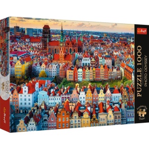 PUZZLE TREFL 1000 PREMIUM PLUS PHOTO ODYSSEY VEDERE A ORASULUI GDANSK POLONIA - Img 1