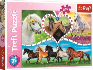 PUZZLE TREFL 200 FRUMOSII CAI - Img 1