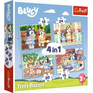 PUZZLE TREFL 4IN1 BLUEY SI LUMEA EI - Img 1