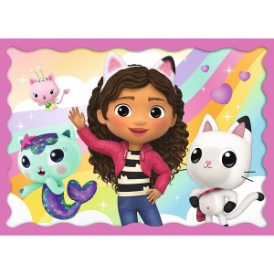 PUZZLE TREFL 4IN1 GABBYS DOLLHOUSE AVENTURILE LUI GABBY - Img 4